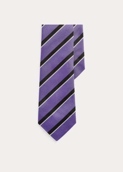 Men's Ralph Lauren Striped Silk Repp Ties | 875304LPS